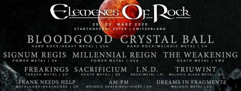 ELEMENTS OF ROCK – White-Metal-Veteranen BLOODGOOD als Headliner verpflichtet